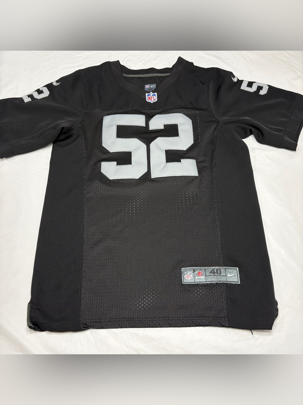 Nike Oakland Raiders Khalil Mack #52 Black Jersey Men’s 40 Medium